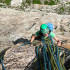 Dans le crux, beau mur léger dévers en 6a++