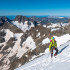 Dernière pente de neige sous le sommet