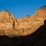 Couché de soleil sur les falaise de grès de Zion NP 