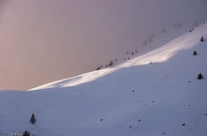 Derniers rayons sur une croupe en montant au col de Combeau