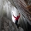 Petite grotte sympa avec draperie au sommet du ruisseling (Flume cascade, Crawford notch)