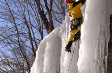 Cascade de glace à Rumney 