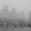 Downtown Boston pris dans la brume matinale