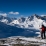 Arrivée à la crête de Cristol, au fonds les Ecrins depuis la Barre jusqu'à la Meije