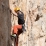 Crux technique dans un 7a+ à la paroi du rouge