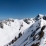 Vue depuis l'épaule : Bérangère, Miages, Bionnassay, Tré-la-Tête, Mt Blanc... Au premier plan, l'arête qui mène à la Lex Blanche