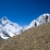 En redescendant du Cerro Gran Vista, au fond les deux géants du massif : Yerupaja et Siula Grande