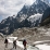 Montée au bivouac devant le Pelvoux