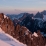 L'arête issue du col des Ecrins, on devine la Meije au fond