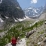 En montant au ref. du Glacier Blanc, sur fond de Pic Coolidge et Glacier Noir 