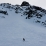 Un peu de neige froide pas trop pire sous le couloir nord de l'Aup du Pont