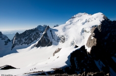 La Barre et le Dome des Ecrins en redescendant de Roche Faurio