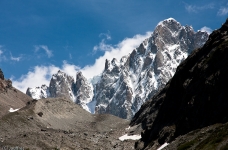 Vallon de Bonnepierre et face NW du Dôme bien platrée