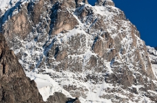 La Meije bien plâtrée en passant à La Grave la veille