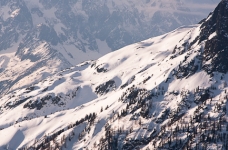 Du coté des Aiguilles de Cham en montant au col de la Terrasse