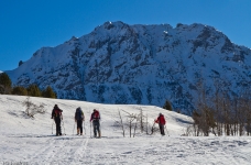 Départ tranquilou le long des pistes de fond