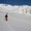 Cap à droite dans une grande traversée ascendante 