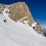 Neige réchauffée dans la combe est