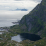 Vue vers Varoy, notre prochaine étape, depuis les hauteurs de Moskenes 